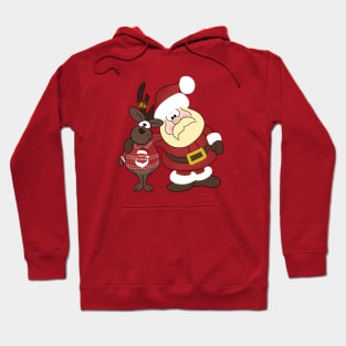 Santa and Raindeer Hoodie